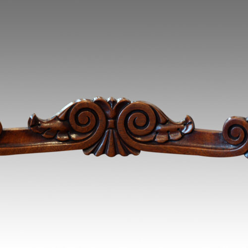 William IV armchair carved back rail