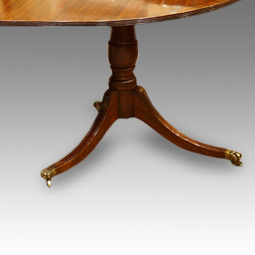 12 seat Mahogany 3 pillar dining table end support