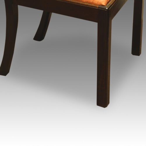 Set of 8 Georgian style mahogany dining chairs leg