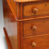 Victorian oak pedestal desk detail