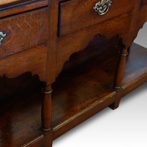 Antique oak pot-board dresser base