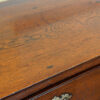 Antique oak pot-board dresser base top detail
