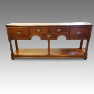 Large Georgian oak dresser base