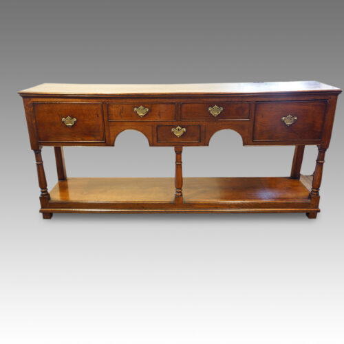 Large Georgian oak dresser base