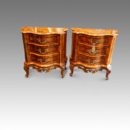 Pair of Antique serpentine bedside cabinets