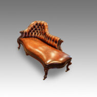 Victorian leather chaise lounge