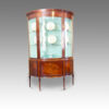 Edwardian demi lune inlaid display cabinet
