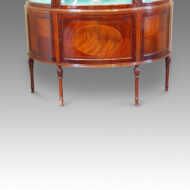 Edwardian demi lune inlaid display cabinet base