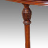 Edwardian demi lune inlaid display cabinet carved leg