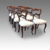 Set of 8 Victorian rosewood cabriole leg chairs