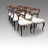 Set of 8 Victorian rosewood cabriole leg chairs