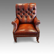 Victorian Jas. Shoolbread leather reading chair
