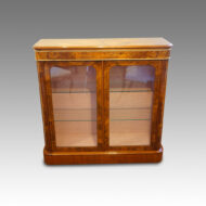 Victorian inlaid walnut 2 door pier cabinet