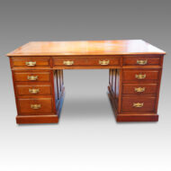 Victorian walnut pedestal desk