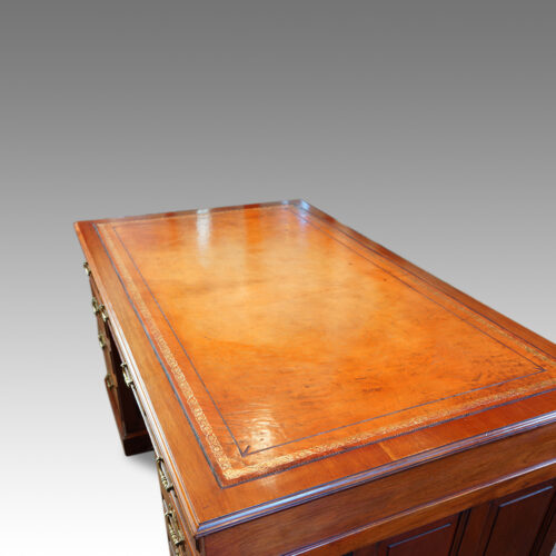 Antique walnut pedestal desk