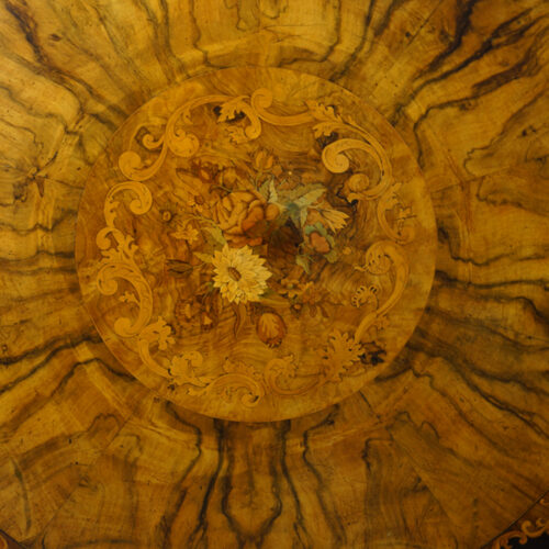 Victorian inlaid dining room table