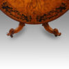 Victorian circular marquetry walnut table base view