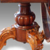 Victorian circular marquetry walnut table base