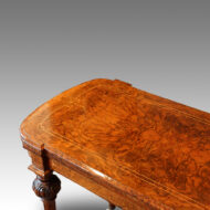 Victorian inlaid walnut cardtable detail