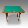 Victorian inlaid walnut cardtable open