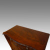 Georgian style serpentine mahogany sidecabinet detail