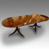 Mahogany twin pillar dining table