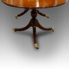 Mahogany twin pillar dining table side