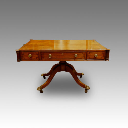 Regency mahogany library table