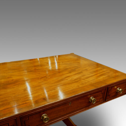 Antique mahogany library table top