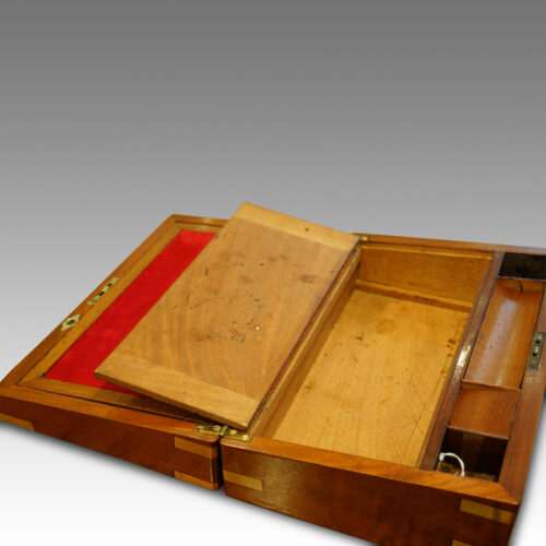 Victorian mahogany writing slope interior