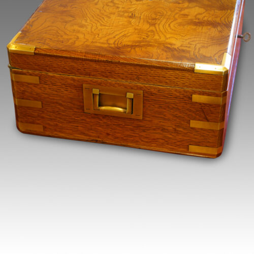 Victorian oak document box end