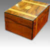 Victorian walnut writing slope end