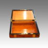 Victorian walnut writing slope interior