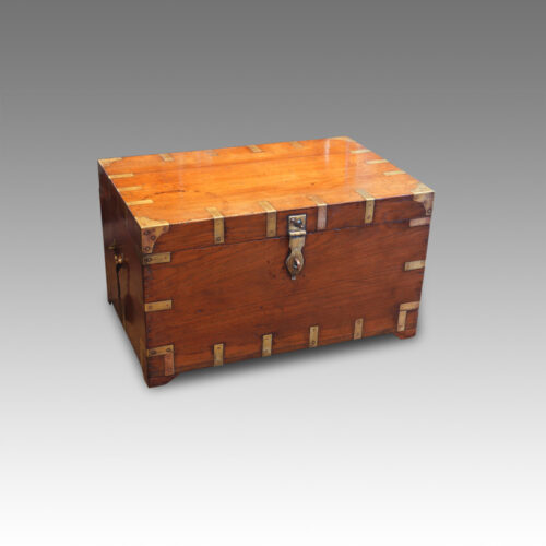 Antique brass bound chest