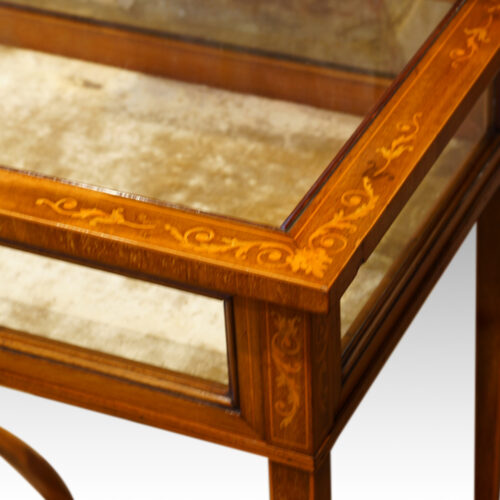 Edwardian inlaid mahogany curio cabinet