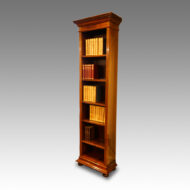 Edwardian walnut tall open bookcase
