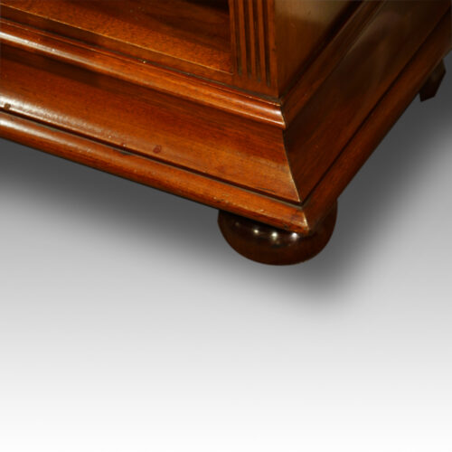 Edwardian walnut tall open bookcase base