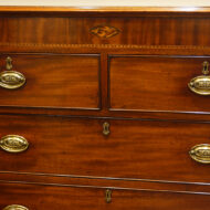 Antique inlaid mahogany chest of drawers
