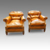 Pair of Edwardian club chairs