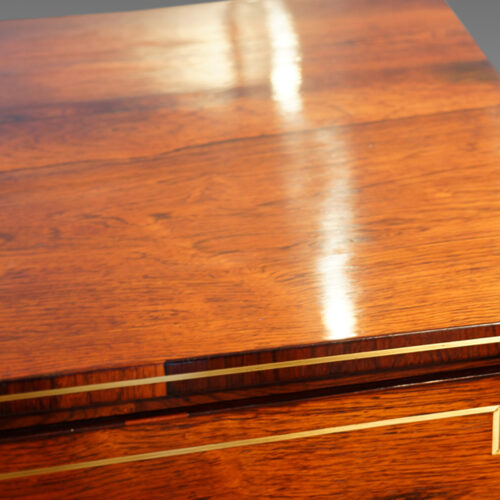 Regency brass inlaid secretaire