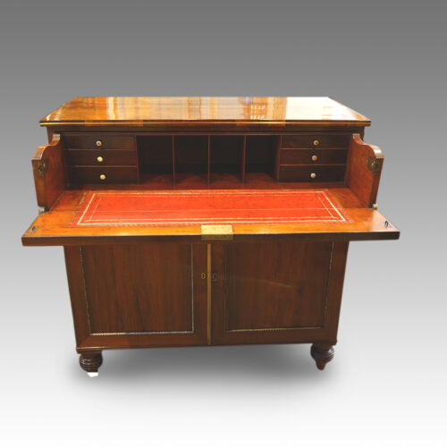Regency rosewood secretaire chiffonier interior