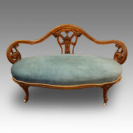 Victorian walnut window seat
