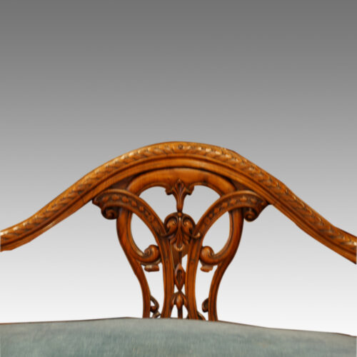 Victorian walnut window seat
