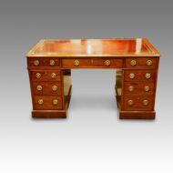Early Victorian mahogany pedestal desk