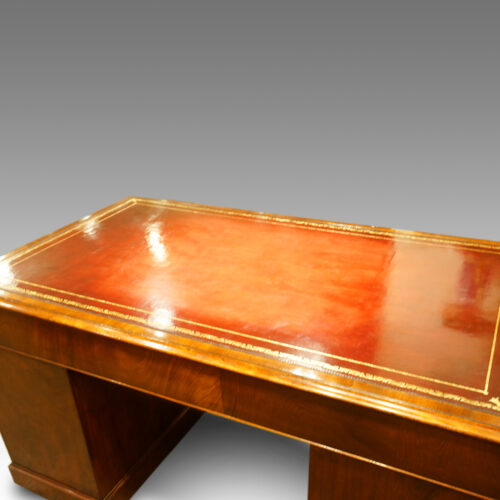 Inset writing surface of Victorian desk