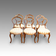 Set of 6 Victorian walnut dining chairs