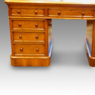 Victorian oak small partners desk drawers