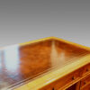 Victorian oak small partners desk leather top
