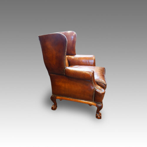 Wing chair side view