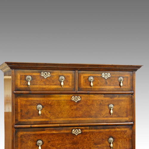 Antique William and Mary style chest on stand